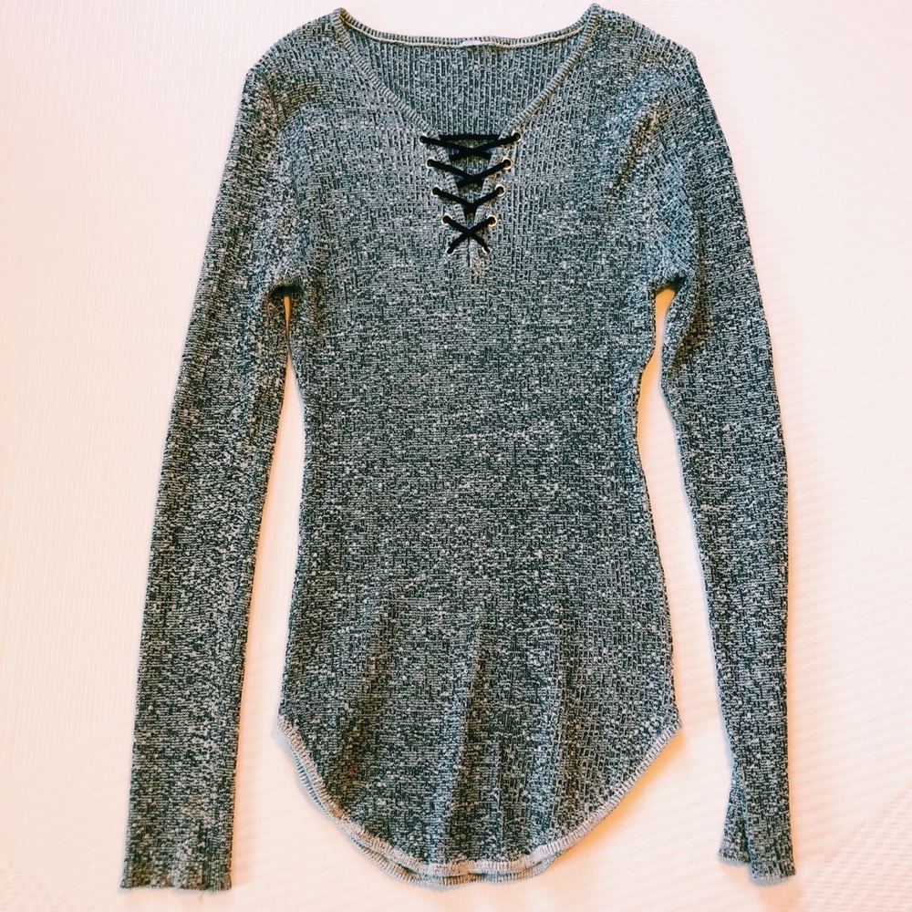 Lace Up Sweater